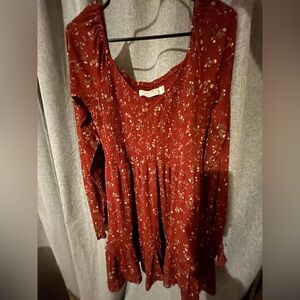 Idyllwind Red Floral Long Sleeve Dress